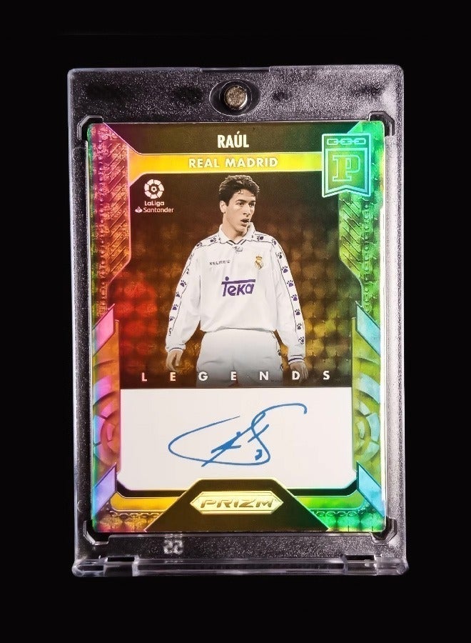 Panini Raul Signature Football Card Autographed Trading Card Refractor Collector’s Edition Sports Memorabilia for Fans and Collectors - Image 2