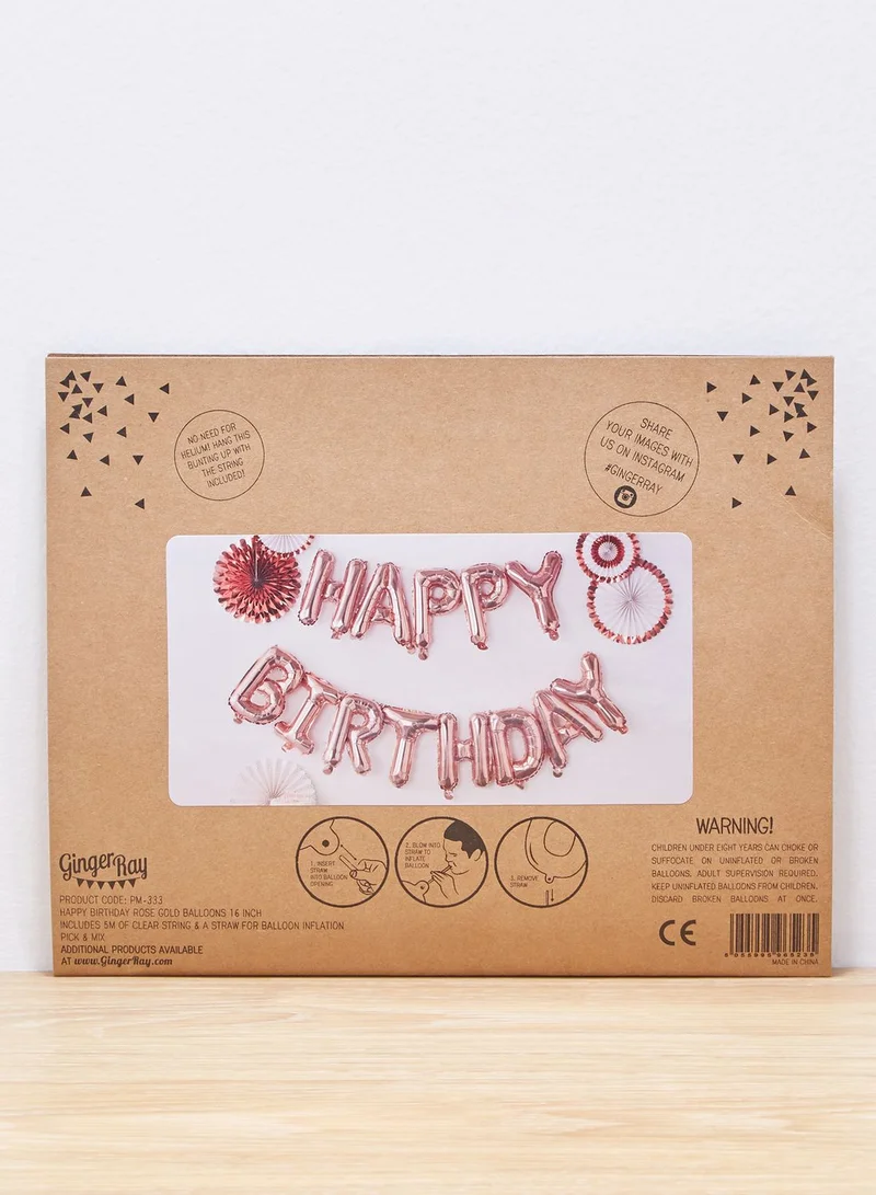 Ginger Ray Happy Birthday Balloon Bunting