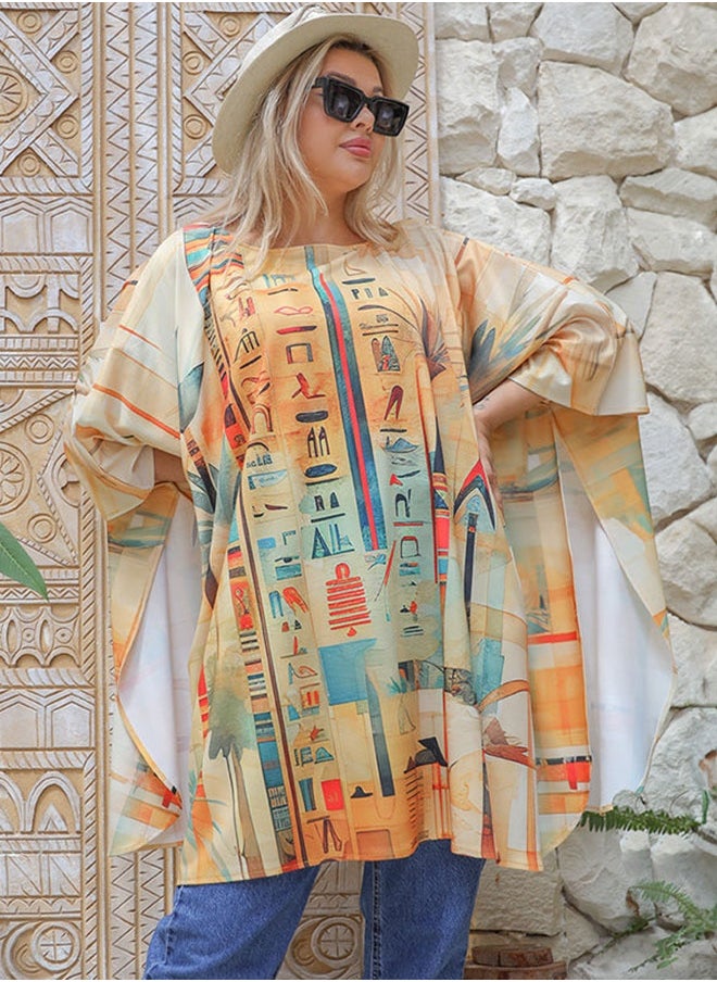 Zmurud - Autumn poncho - printed - Image 1
