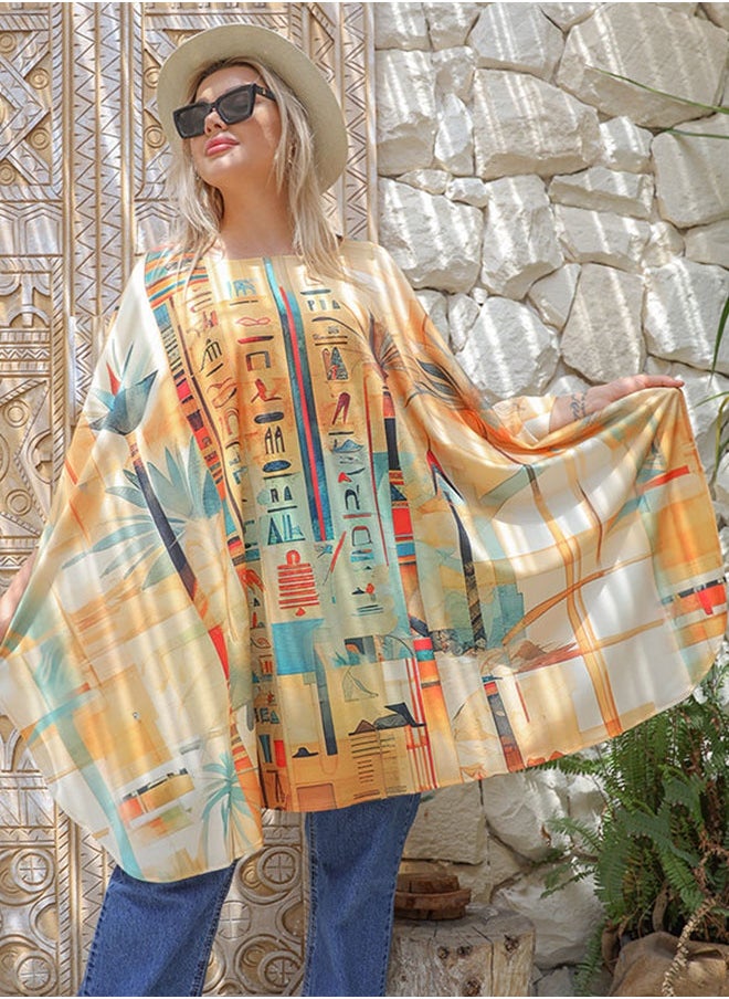 Zmurud - Autumn poncho - printed - Image 1