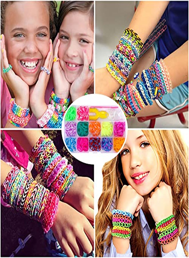 Loom Bands Set,Loom Rubber Bands for Bracelets, Loom Bands Refill Kit with More Accessories for Friendship Bracelet Making Kit for Kids  - Image 1