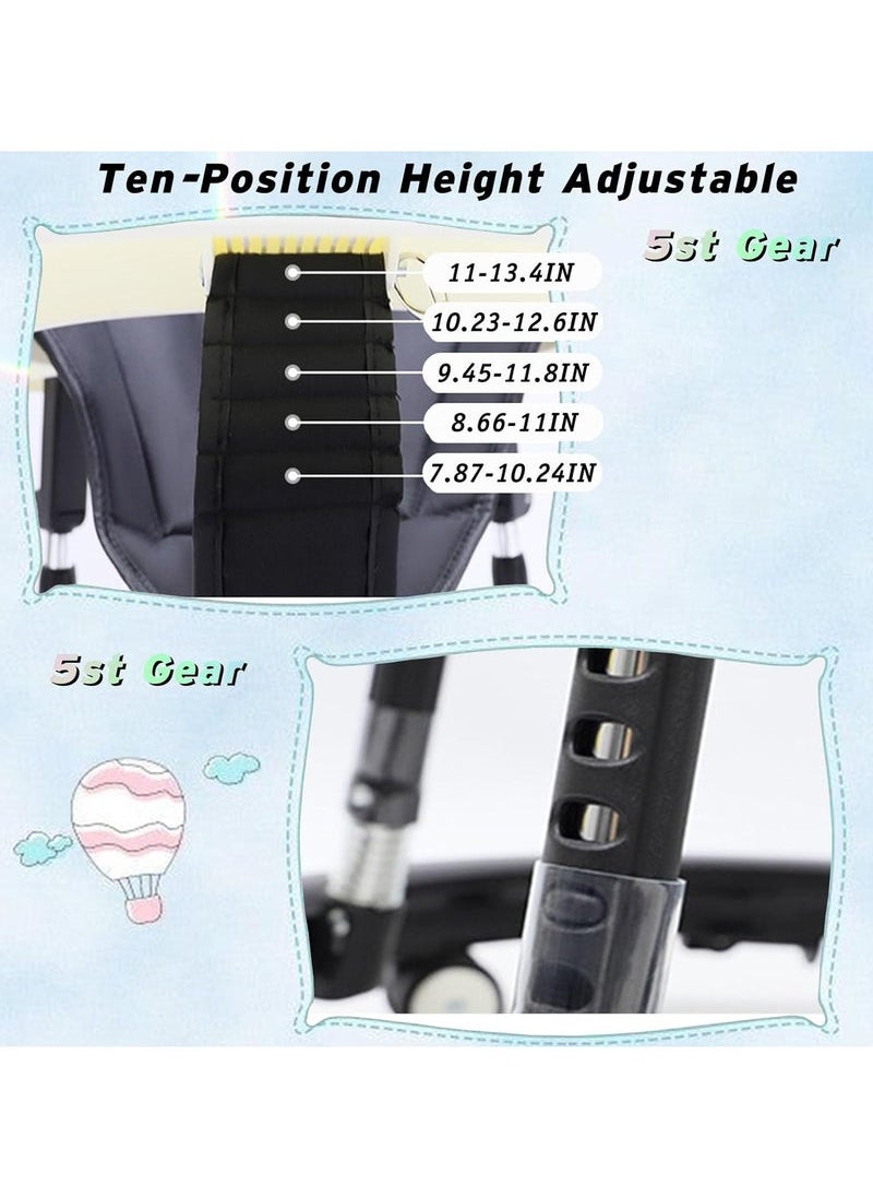 MIXDE - Walker Foldable Adjustable Height,Multi-Function Anti-Rollover Toddler Walker - Image 1