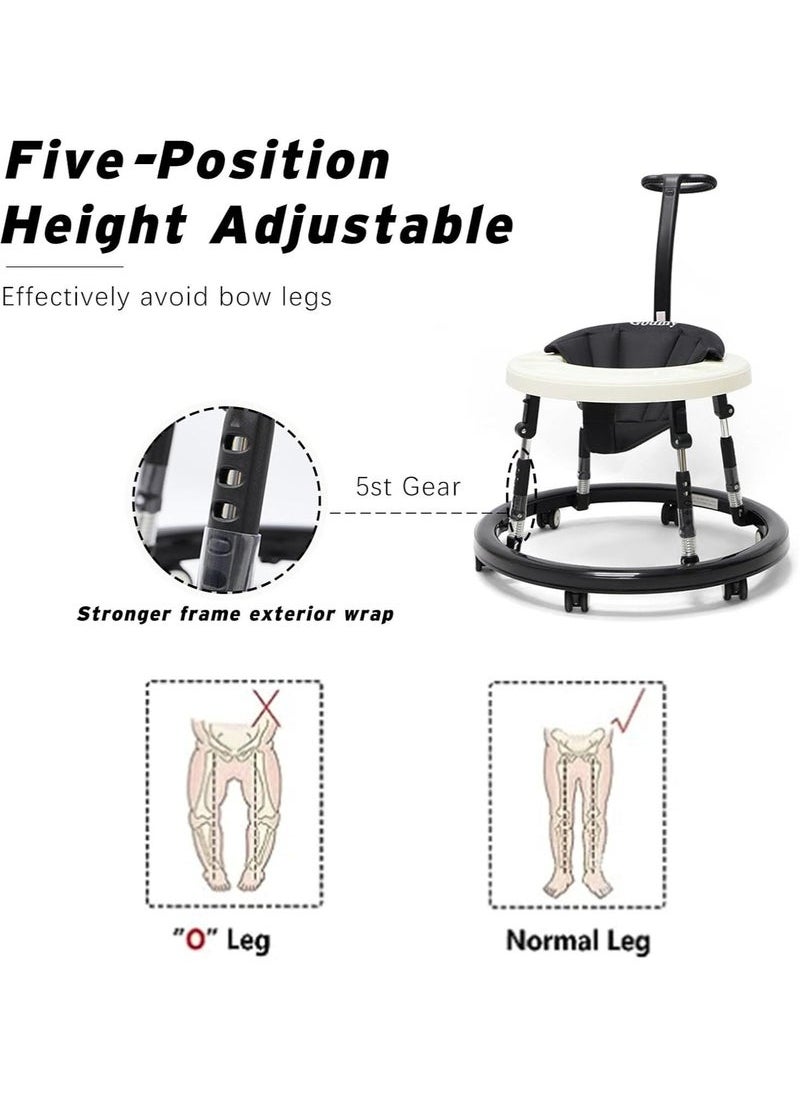 MIXDE - Walker Foldable Adjustable Height,Multi-Function Anti-Rollover Toddler Walker - Image 1
