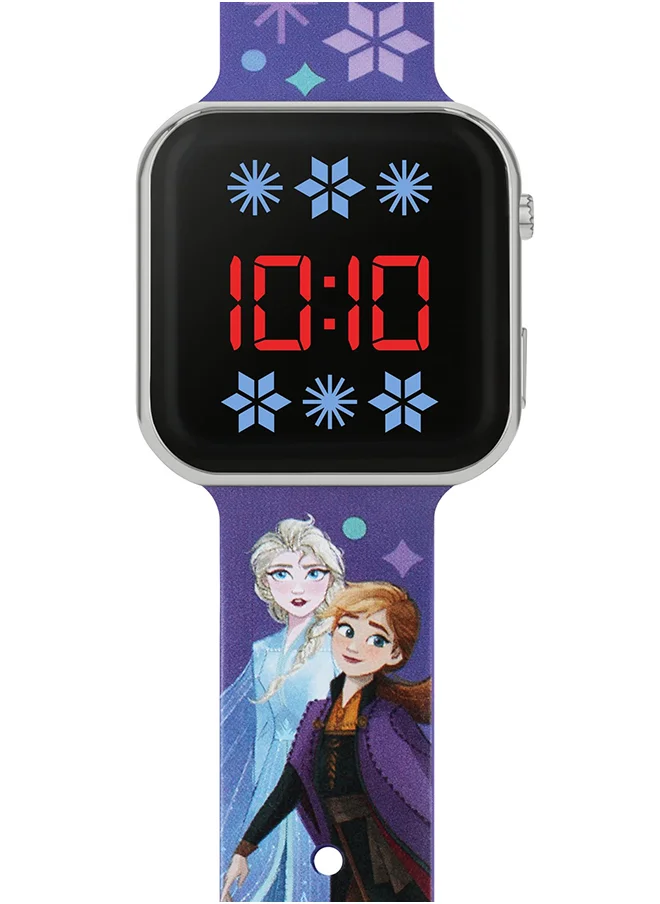 Disney Girls Digital Square Shape Plastic Wrist Watch - FZN4733ARG - 35 Millimeter