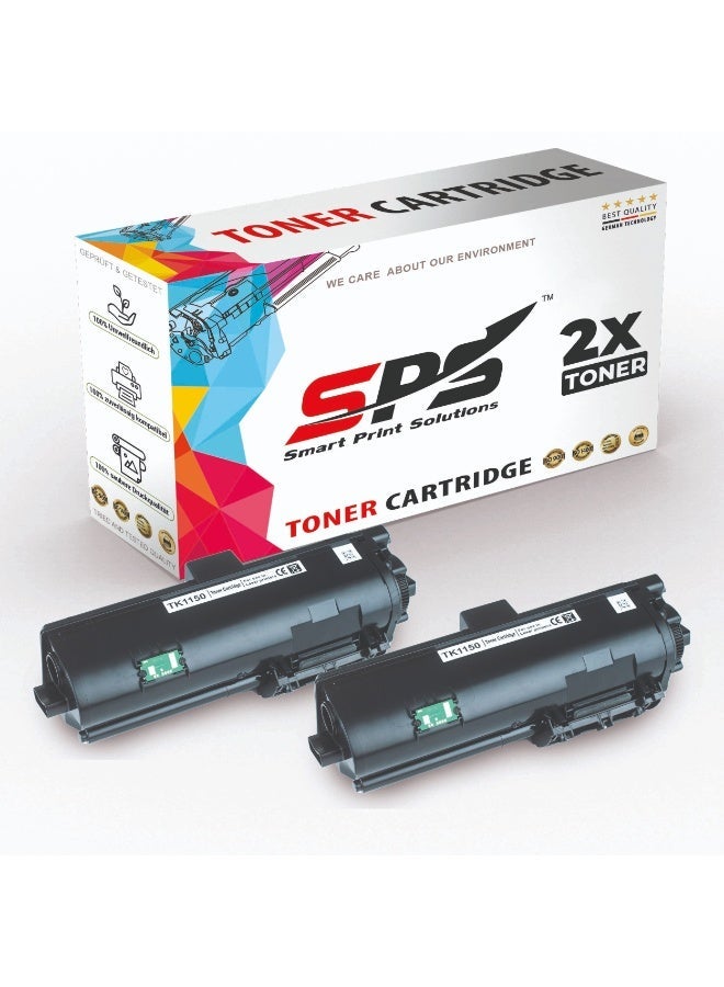 Smart Print Solutions SPS Compatible Toner Cartridges for Kyocera - TK-1150 | 2x Black | 3,000 Pages - Image 1
