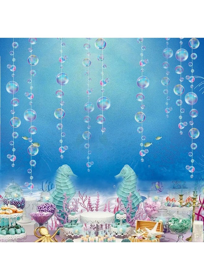 Decor365 Little Mermaid Party Decorations Purple Blue Bubble Garlands Hanging Bubbles Streamer Banner Backdrop Decor Ocean Theme Under The Sea Decor Beach Pool Side Girls Birthday Party Supplies  - Image 4