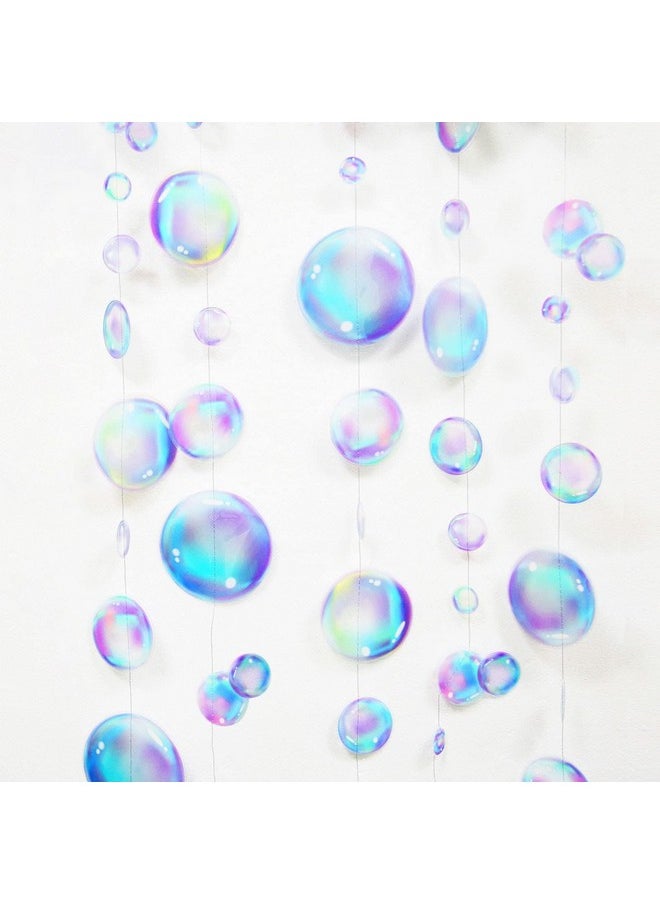 Decor365 Little Mermaid Party Decorations Purple Blue Bubble Garlands Hanging Bubbles Streamer Banner Backdrop Decor Ocean Theme Under The Sea Decor Beach Pool Side Girls Birthday Party Supplies  - Image 3