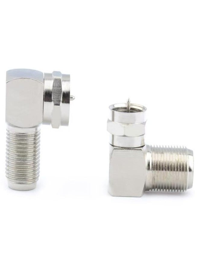 EZYUMM Coaxial Cable Right Angle Connector F Type Female to Male Adapter Right Angle Coax Connector F Male to Female Coaxial RG6 Adapter for Coax Cable and Wall Plates Coax 90 Degree - Image 4