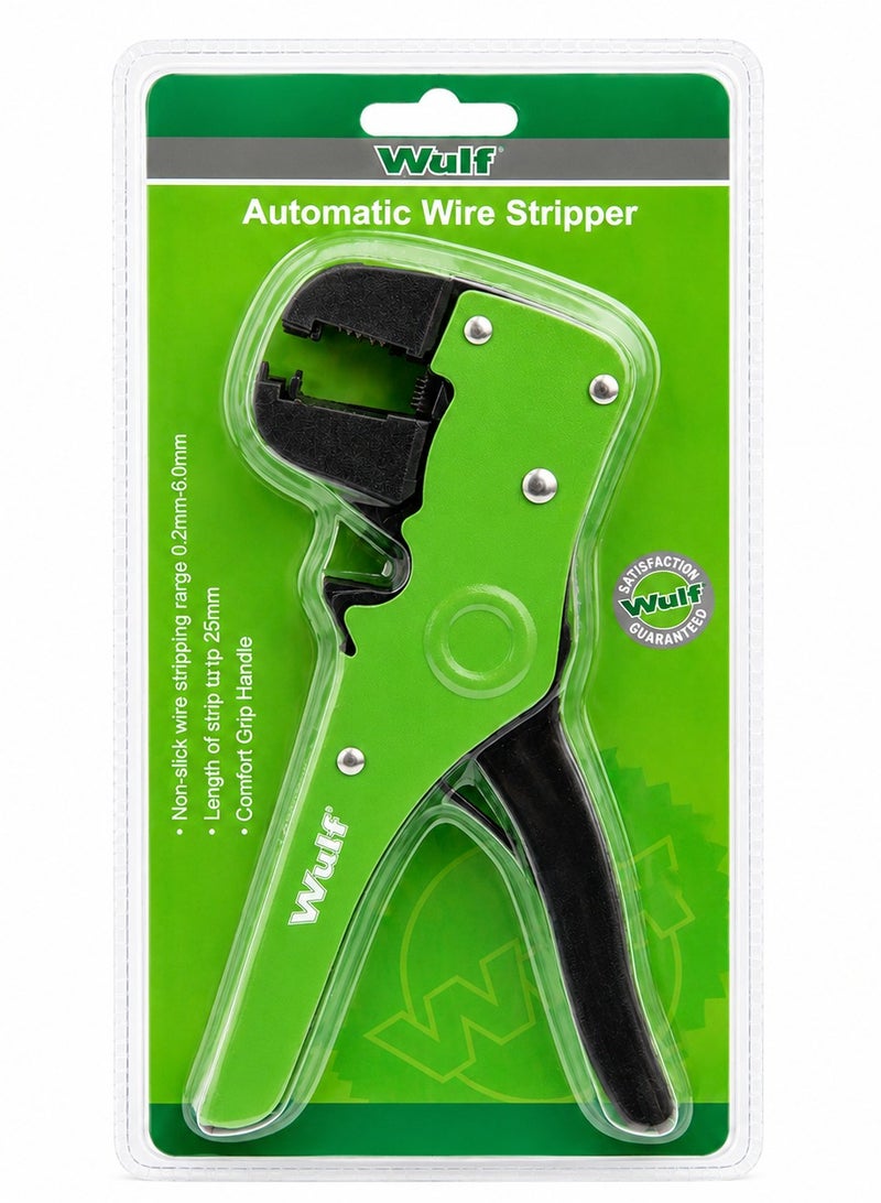 Wulf Automatic Wire Stripper Professional Cable Stripping Tool 0.2mm to 6mm Self Adjusting Wire Cutter for Electrical Repair Crimping and DIY Electrical Work - Image 1