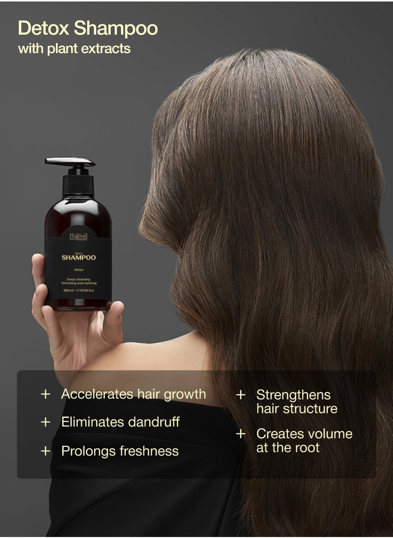 Tashe Ultimate Hair Repair Set – Amino Acid Detox Shampoo & 2-in-1 Conditioner Balm with Shea Butter & Proteins, 2 x 300 ml  - Image 2