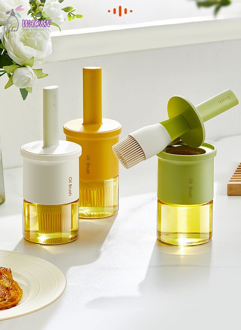 Oil Brush Bottle, High Temperature Silicone Brush With Bottle