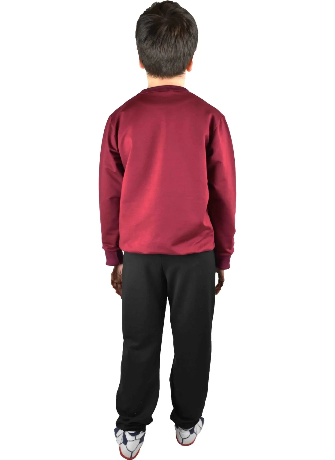 Bluence Men's Waiter Printed Claret Red Cotton Tracksuit Set