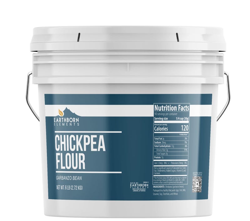 Earthborn Elements Chickpea Flour 1 Gallon Bucket Garbanzo Bean Gluten Free - Image 2
