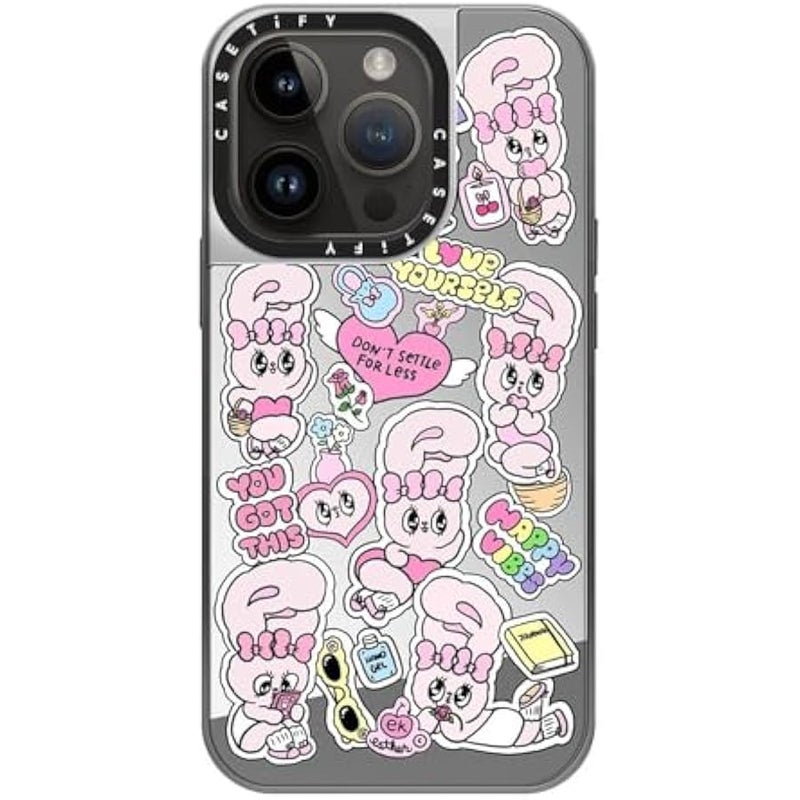 Casetify Mirror Case for iPhone 14 Pro Compatible with Magsafe - You Got This - Silver on Silver - Image 3