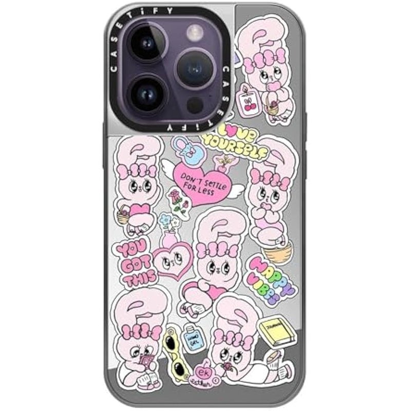 Casetify Mirror Case for iPhone 14 Pro Compatible with Magsafe - You Got This - Silver on Silver - Image 2