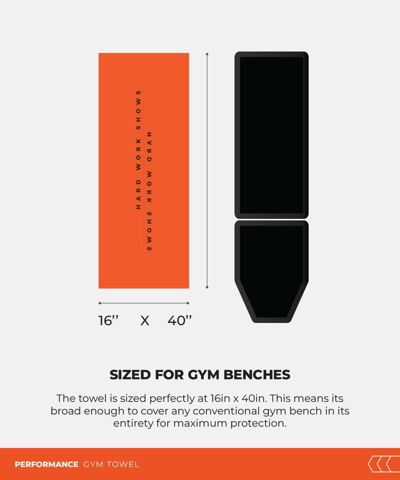 TEGO Bench Gym Towel | Antimicrobial Cotton Gym & Yoga Towel | Full Bench Coverage | Odour Control | 40 x 16 Inches - Image 4