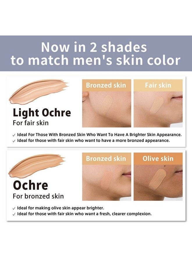 null [Matte Finish] Mens Bb Cream Mens Concealer Tinted Moisturizer Broad Spectrum Spf30 Pa++ Cc Cream Revitalising Nourishing Tone Up Cream Natural Cover 0.7Oz Made In Japan (Light Ochre)  - Image 5