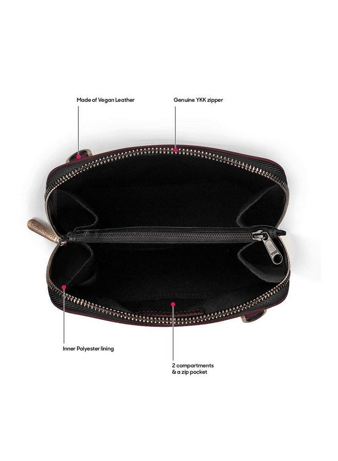 DailyObjects Trapeze Sling Crossbody Bag for Girls and Women | Made with Durable Vegan Leather Material | Carefully Handcrafted | Zip Closure | Adjustable and Detachable Straps | Multicolor - Image 4