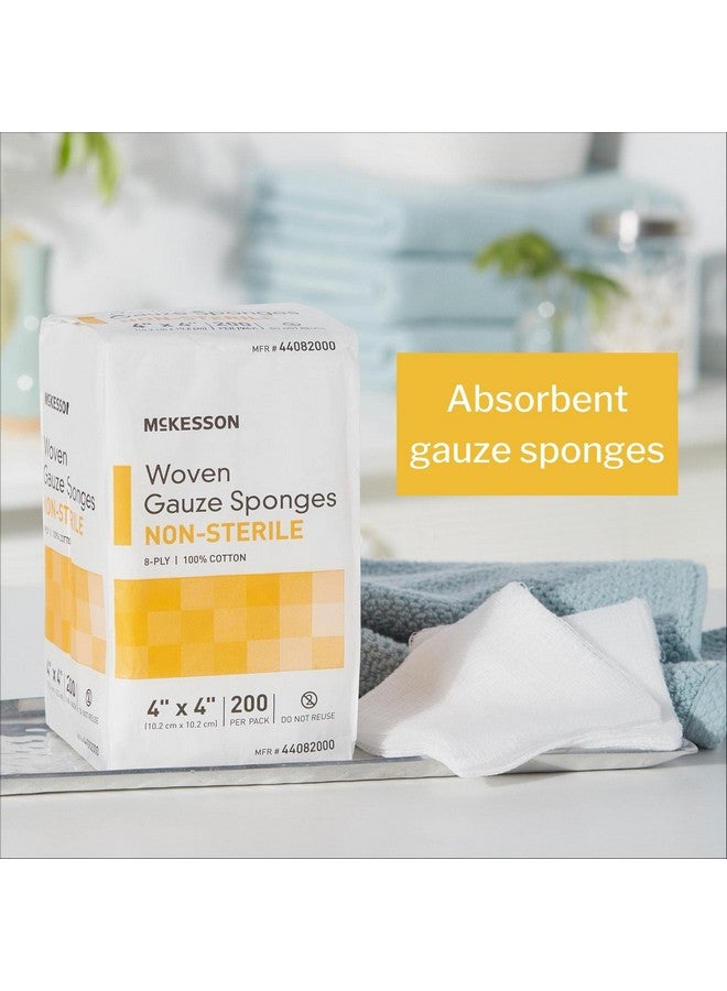 McKesson Woven Gauze Sponges, Non-Sterile, 8-Ply, 100% Cotton, 4 in x 4 in, 200 per Pack, 1 Pack - Image 2