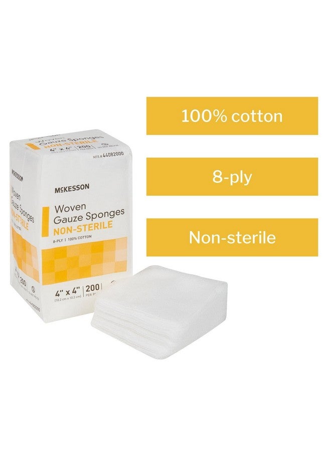 McKesson Woven Gauze Sponges, Non-Sterile, 8-Ply, 100% Cotton, 4 in x 4 in, 200 per Pack, 1 Pack - Image 4
