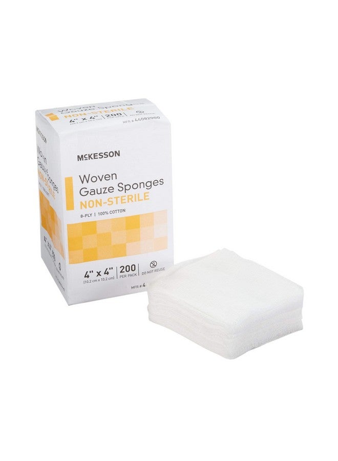 McKesson Woven Gauze Sponges, Non-Sterile, 8-Ply, 100% Cotton, 4 in x 4 in, 200 per Pack, 1 Pack - Image 1
