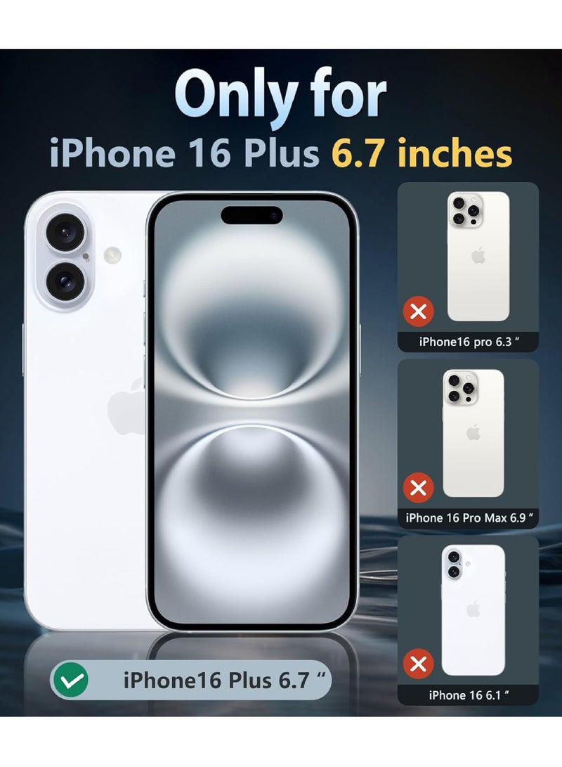 Rock Pow Case for iPhone 16 Plus 6.7-Inch, Non-Yellowing Shockproof Phone Bumper Cover, Anti-Scratch Clear Back - Image 2