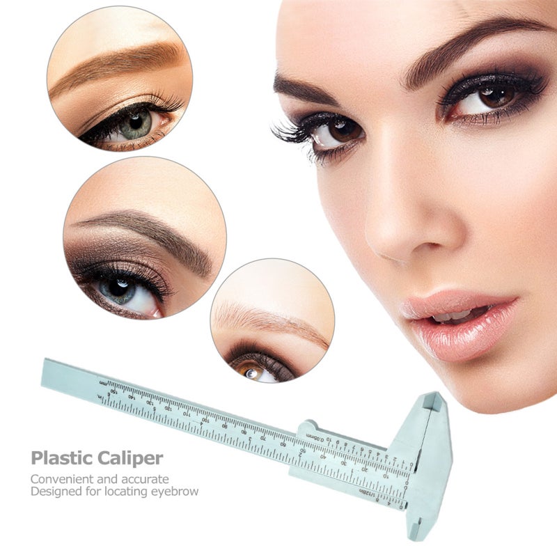1pc Plastic Caliper Eyebrow Measuring Ruler Double Scale Sliding Gauge Ruler for Eyebrow Permanent Makeup - Image 5