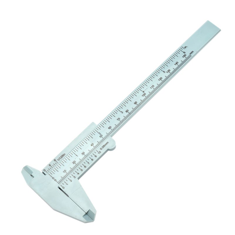 1pc Plastic Caliper Eyebrow Measuring Ruler Double Scale Sliding Gauge Ruler for Eyebrow Permanent Makeup - Image 1