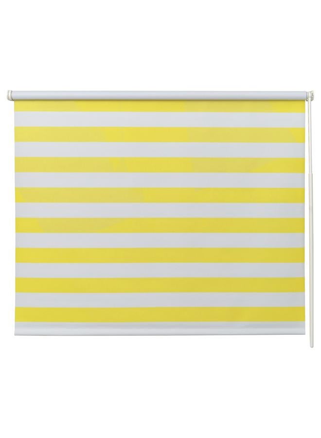 erorex Block-out roller blind, white yellow/striped, 100x195 cm - Image 1
