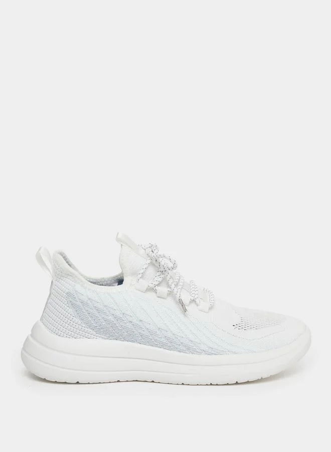 Take Two Take Two Textured Lace Up Sneakers