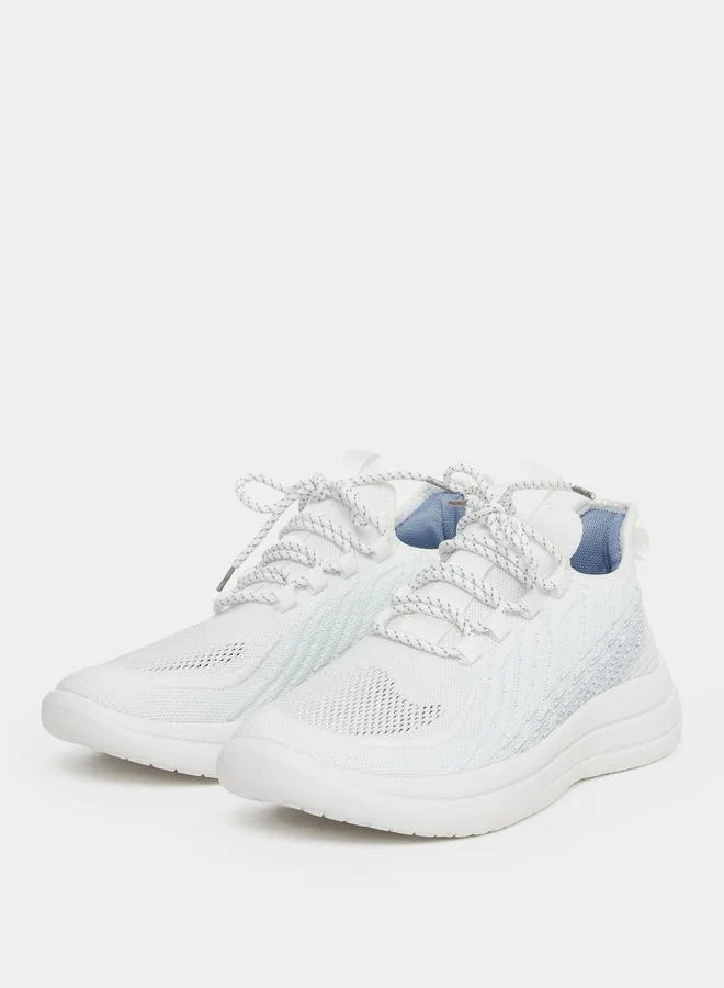 Take Two Take Two Textured Lace Up Sneakers