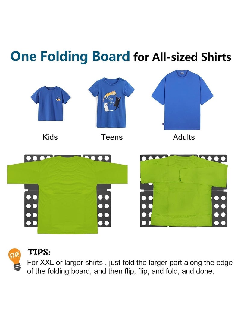 Shirt Folder Clothes Folding Board Laundry Room T Shirt Adjustable PP Plastic Folding Board Easy to Fold Clothes - Image 3
