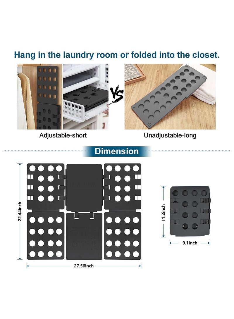 Shirt Folder Clothes Folding Board Laundry Room T Shirt Adjustable PP Plastic Folding Board Easy to Fold Clothes - Image 5