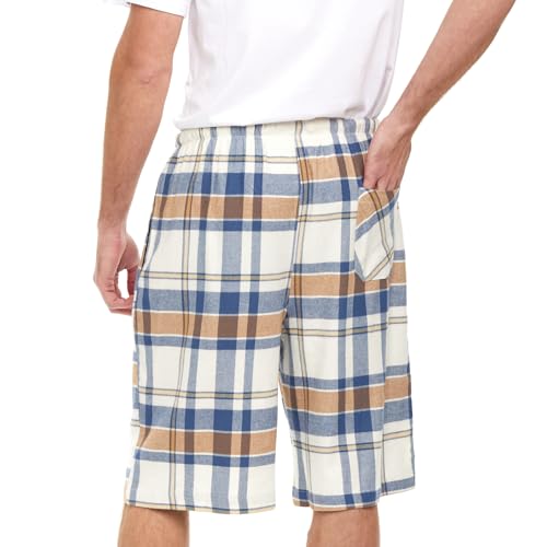 Andrew Scott Men's Cotton Flannel Soft Woven Lounge PJ Shorts | Drawstring & Pockets | Multi Packs - Image 3
