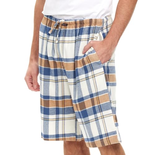 Andrew Scott Men's Cotton Flannel Soft Woven Lounge PJ Shorts | Drawstring & Pockets | Multi Packs - Image 2