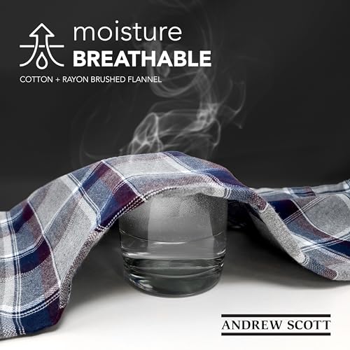 Andrew Scott Men's Cotton Flannel Soft Woven Lounge PJ Shorts | Drawstring & Pockets | Multi Packs - Image 5