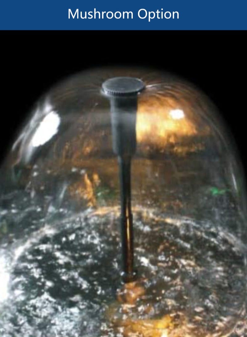 هينجبو فوهة نافورة لتزيين بركة السباحة والحديقة مع نمط الفطر والطبقة 2 خيارات ارتفاع قابل للتعديل من البلاستيك - Image 4