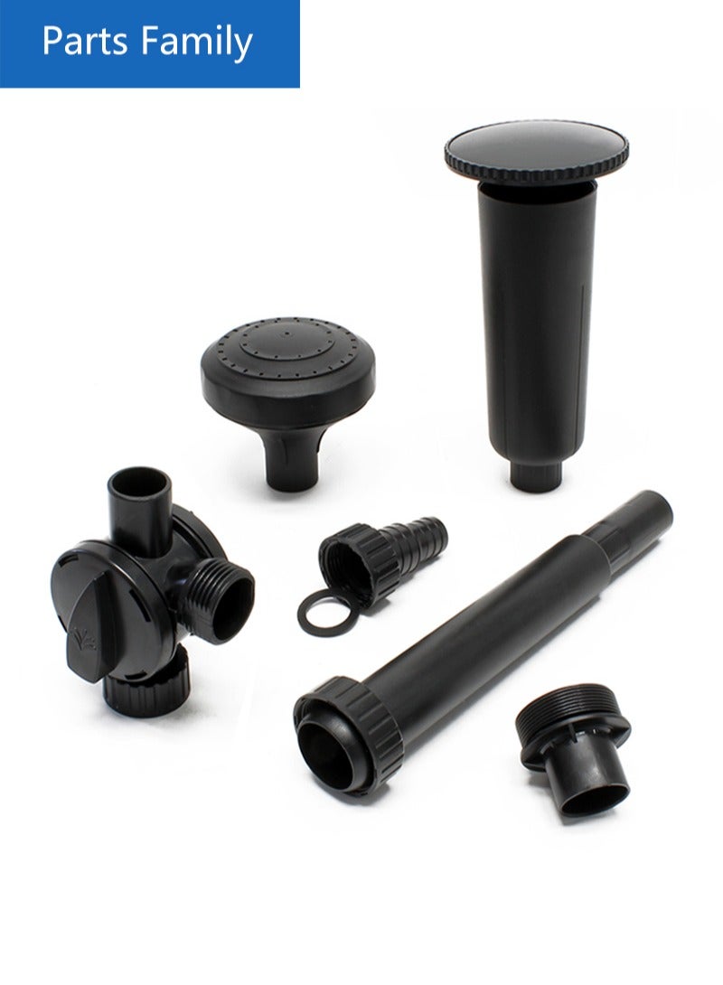 هينجبو فوهة نافورة لتزيين بركة السباحة والحديقة مع نمط الفطر والطبقة 2 خيارات ارتفاع قابل للتعديل من البلاستيك - Image 3