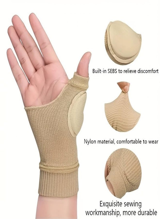 SHOPONIL Wrist Thumb Support Compression Gloves, Breathable Wrist Brace Compression Sleeves with Soft Gel Pads for Tendonitis Arthritis Carpal Tunnel Splint for Relieve Hand Wrist Thumb Joint Pain -L - Image 2