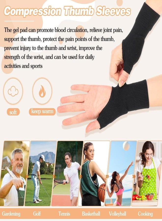 SHOPONIL Wrist Thumb Support Compression Gloves, Breathable Wrist Brace Compression Sleeves with Soft Gel Pads for Tendonitis Arthritis Carpal Tunnel Splint for Relieve Hand Wrist Thumb Joint Pain -L - Image 3