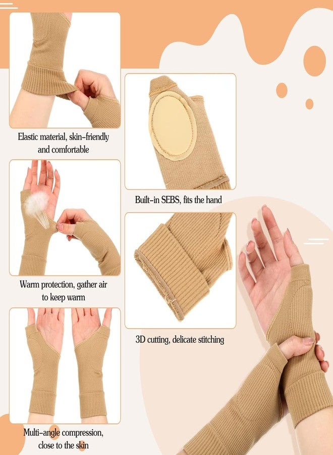 SHOPONIL Wrist Thumb Support Compression Gloves, Breathable Wrist Brace Compression Sleeves with Soft Gel Pads for Tendonitis Arthritis Carpal Tunnel Splint for Relieve Hand Wrist Thumb Joint Pain -L - Image 5