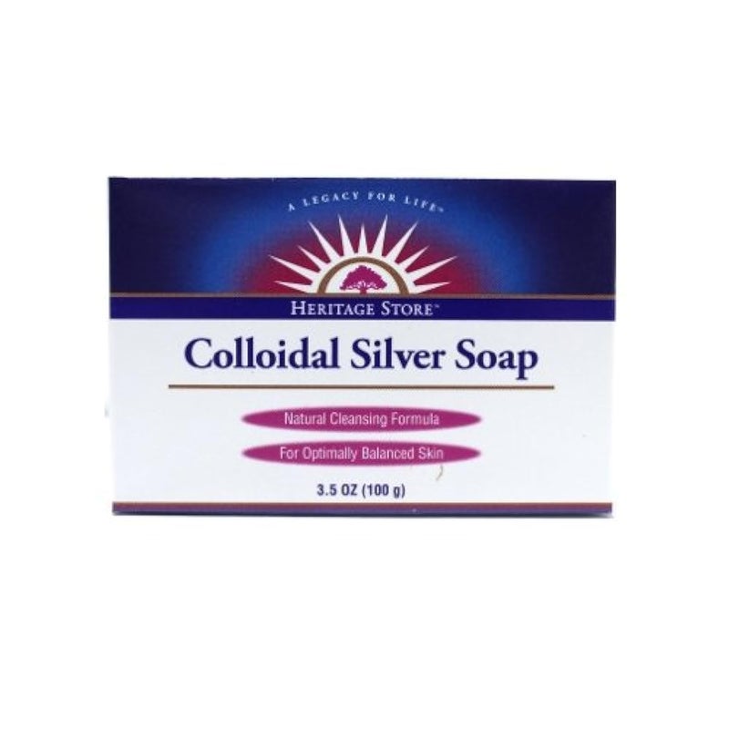 Heritage Store Bath Soap, Colloidal Silver, 3.5 Ounce - Image 1
