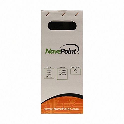 NavePoint 250ft in Wall Audio Speaker Cable Wire CL2 16/2 AWG Gauge 2 Conductor Bulk White - Image 2