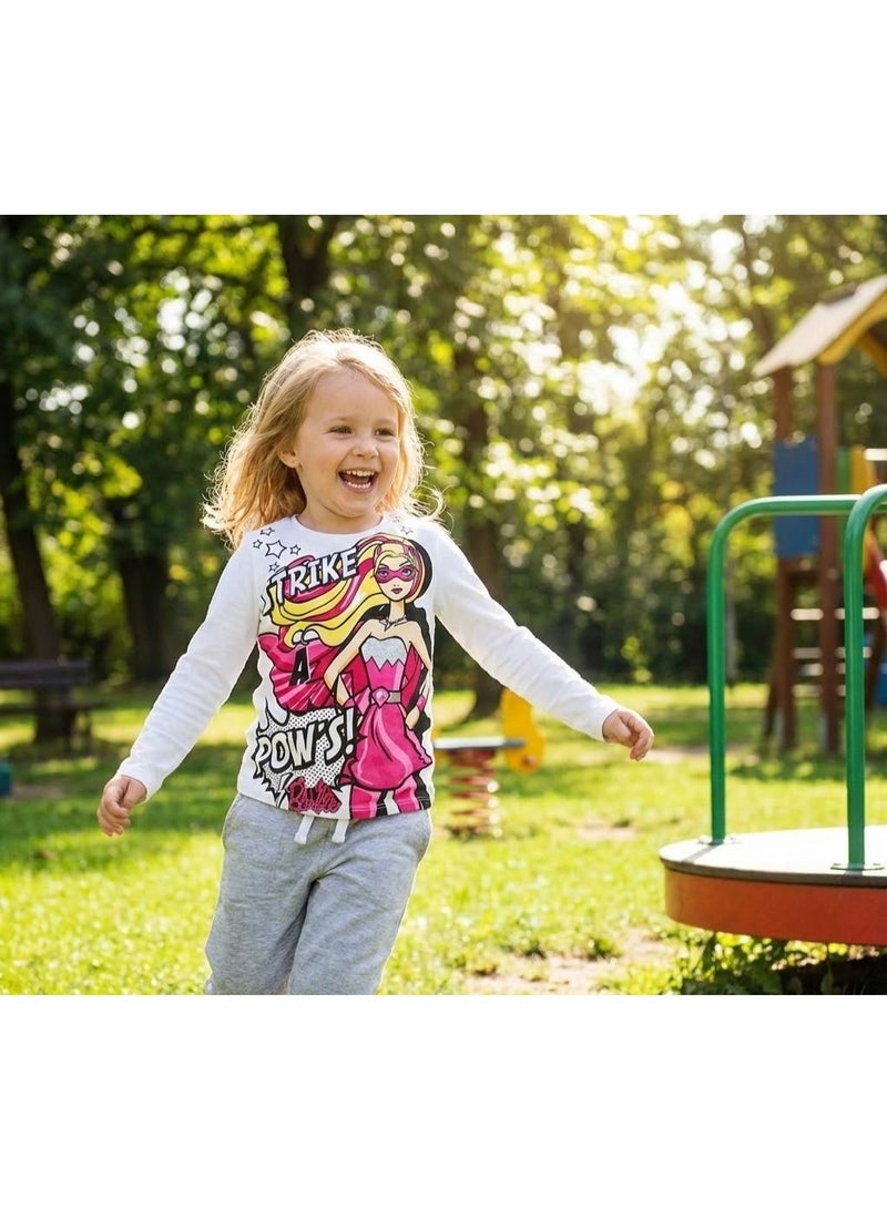 باربي تي شيرت باربي للبنات بأكمام طويلة من Kids TV - Image 3