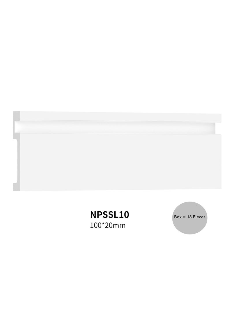 عالم نسيل نعلات اضاءة من مادة البوليسترين PS Skirtings - مقاس: 10*2*240 سم - كرتون - Image 1