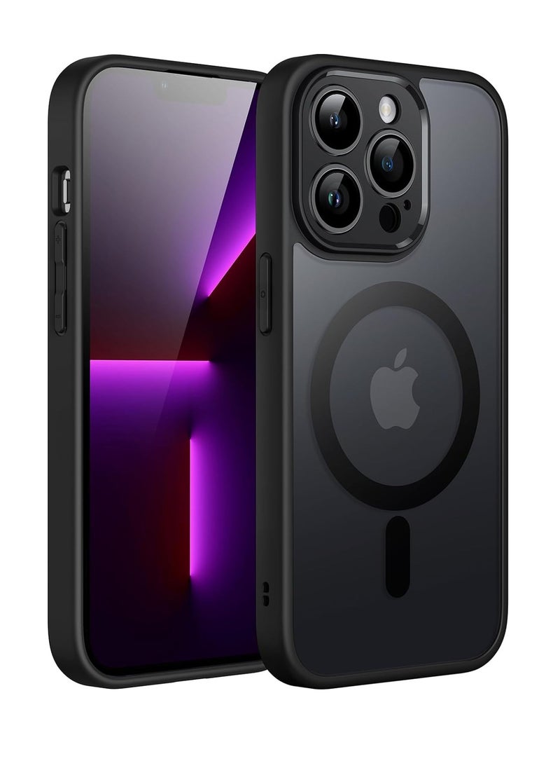 Denx Magnetic for iPhone 13 Pro Case Case [Compatible with Magsafe] Slim Protective Translucent Matte iPhone 13 Pro Phone Case 6.1 inch, black  - Image 1