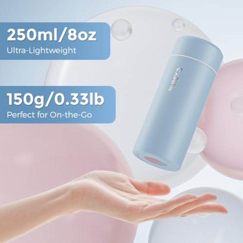 Upgraded Small Insulated Water Bottle/250ml Mini Insulated Water Bottle for Hot and Cold Drinks, Perfect Small Water Bottle for Travel, Purse - Image 2