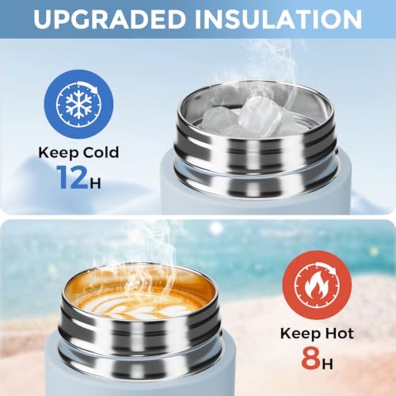Upgraded Small Insulated Water Bottle/250ml Mini Insulated Water Bottle for Hot and Cold Drinks, Perfect Small Water Bottle for Travel, Purse - Image 5