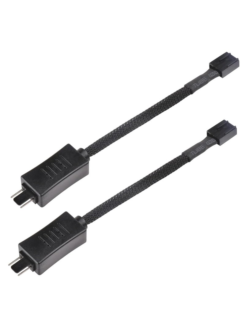 SilverStone SilverStone Technology PWM Fan RPM Reduction Cable Dual Pack Black SSTCPF05  - Image 1