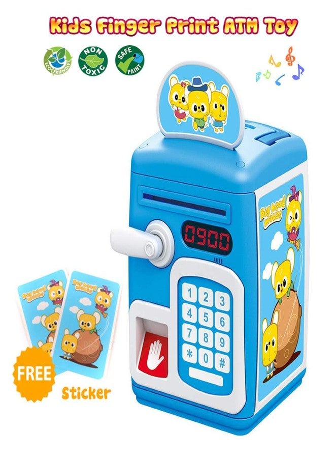 Mummy Please Kids Digital Piggy Bank with Electronic Lock,Money Safe Box wth Finger Print Sensor【Pack of 1】【Sapphire Blue】 - Image 2